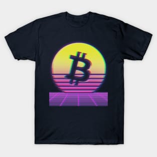 Bitcoin Retro Vaporwave T-Shirt